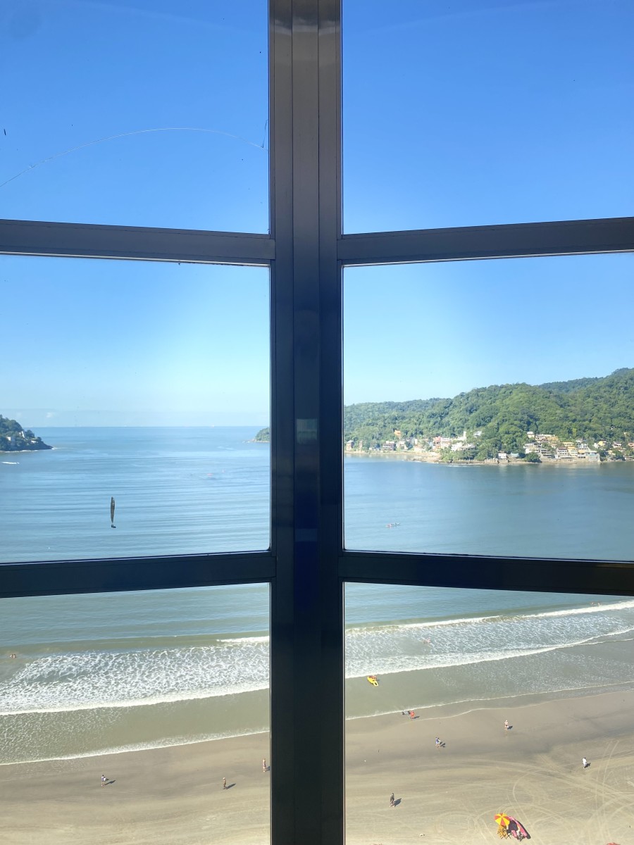 Apartamento Tipo Sala Living, Para Venda, Prédio de Frente Para o Mar, São Vicente, SP