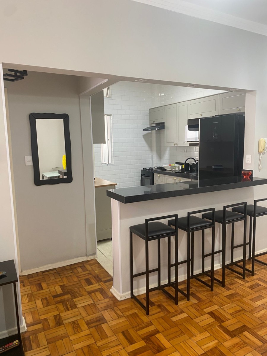 Apartamento 1 Quarto a Venda, Ed. Anchieta, Garagem, Prédio de Frente Para o Mar, Praia do Gonzaguinha - São Vicente, SP