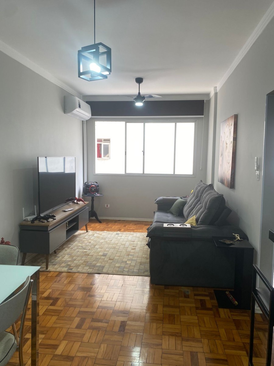 Apartamento 1 Quarto a Venda, Ed. Anchieta, Garagem, Prédio de Frente Para o Mar, Praia do Gonzaguinha - São Vicente, SP