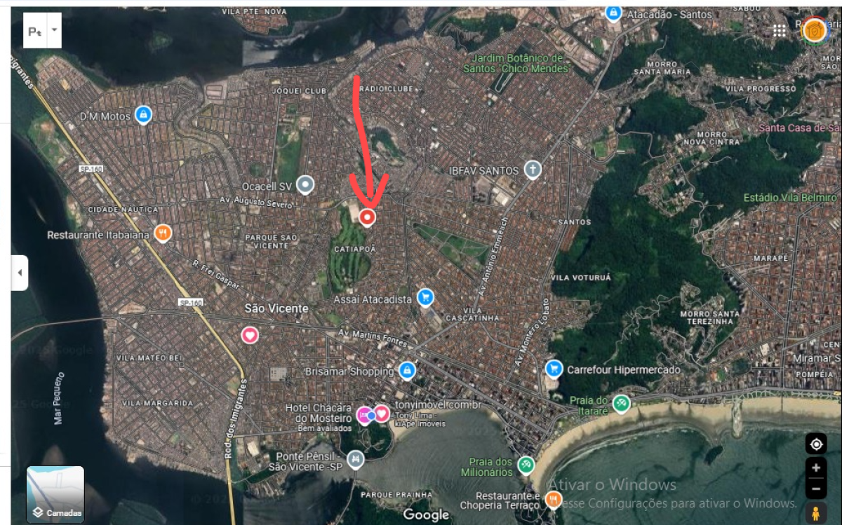 Terreno à Venda em São Vicente SP – 627 m², Ideal Para Galpão - no Bairro Catiapoã por R$ 852 Mil