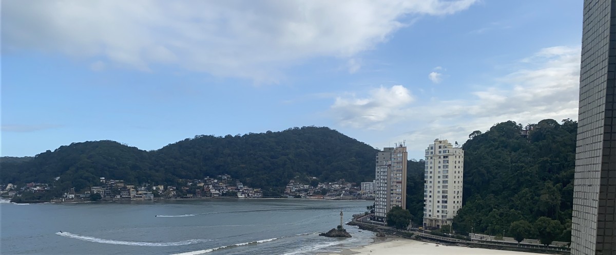 Apartamento Frente Mar 100m² – 2 Dorms, Suíte, Gar, Piscina, Praia do Gonzaguinha, São Vicente-SP