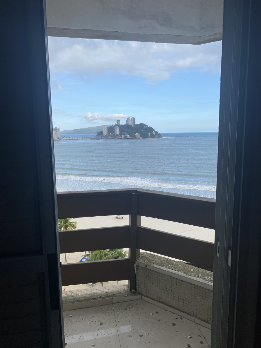 Apartamento Frente Mar 100m² – 2 Dorms, Suíte, Gar, Piscina, Praia do Gonzaguinha, São Vicente-SP