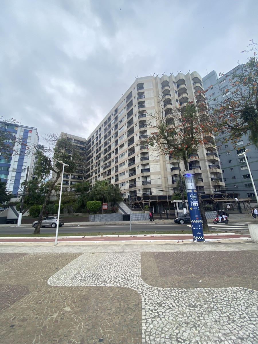 Apartamento Frente Mar 100m² – 2 Dorms, Suíte, Gar, Piscina, Praia do Gonzaguinha, São Vicente-SP