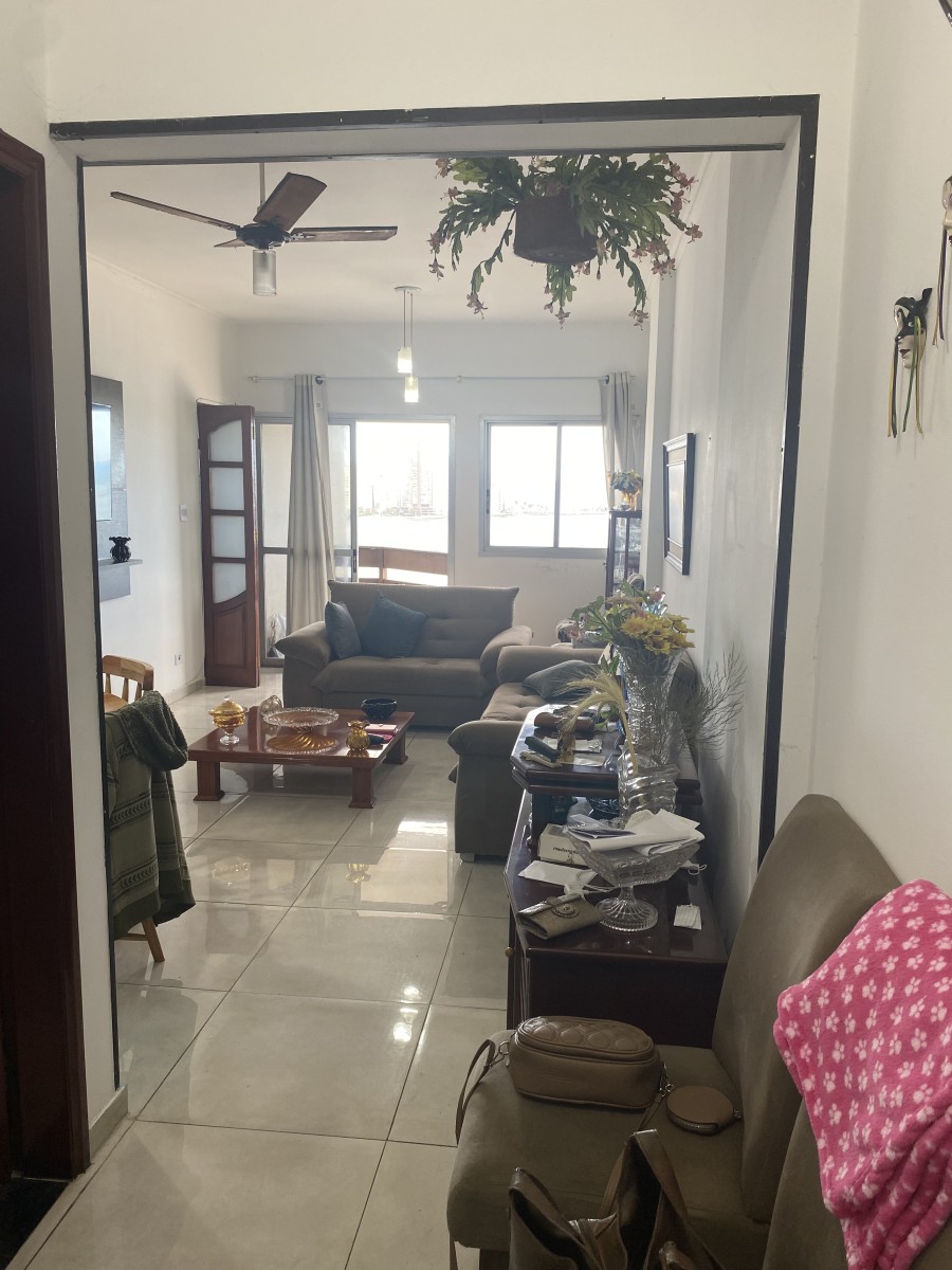 Apartamento Frente Mar 100m² – 2 Dorms, Suíte, Gar, Piscina, Praia do Gonzaguinha, São Vicente-SP