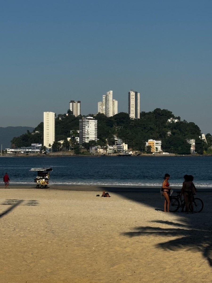 Apartamento à Venda na Praia do Gonzaguinha – 1 Dormitório Mobiliado Prédio Frente ao Mar