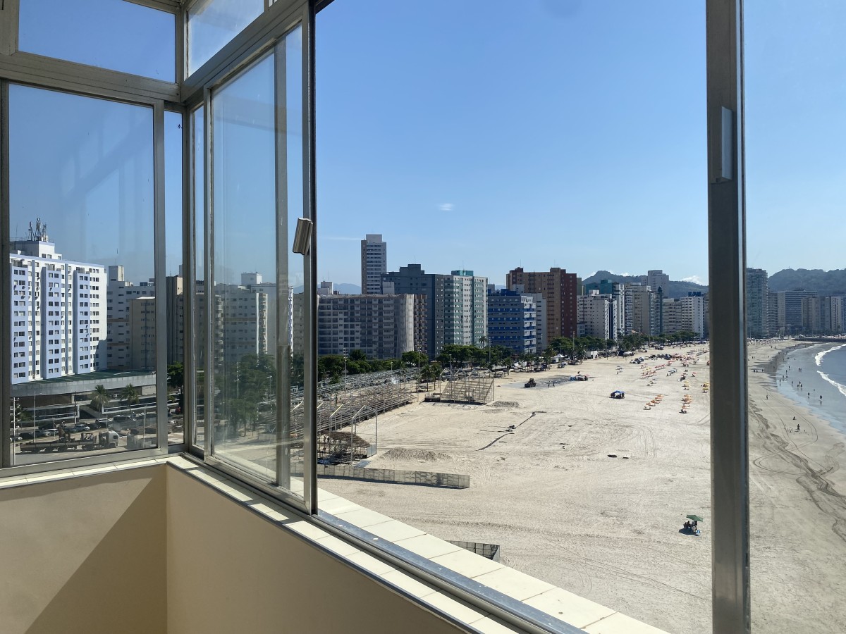 Apartamento à Venda Frente ao Mar em São Vicente | 110m² | 3 Quartos | 1 Vagas