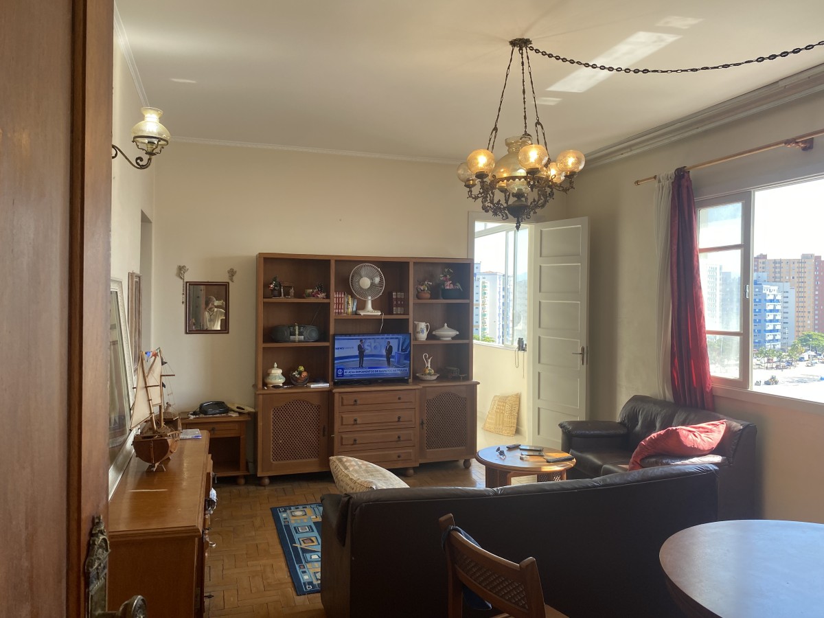 Apartamento à Venda Frente ao Mar em São Vicente | 110m² | 3 Quartos | 1 Vagas