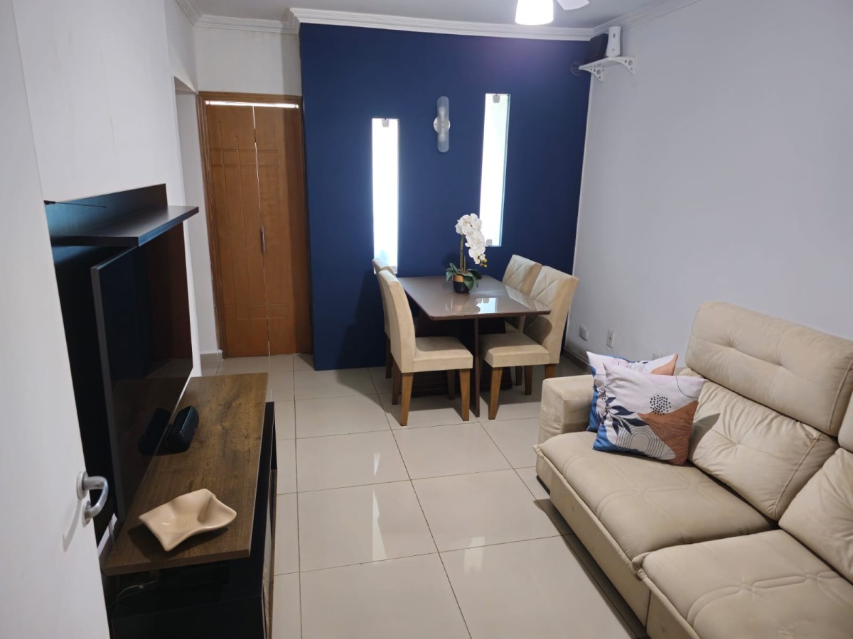 Apartamento à venda de 1 dormitório com garagem em São Vicente/SP