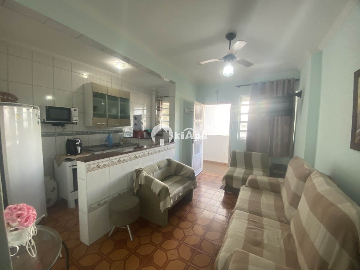 Apartamento 1 quarto mobiliado para alugar - Prédio de Frente Para o Mar - São Vicente-SP