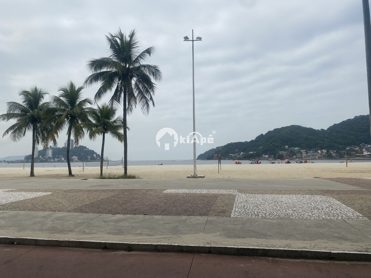 Apartamento com 1 Quarto, Garagem, de Frente Para o Mar - São Vicente-SP