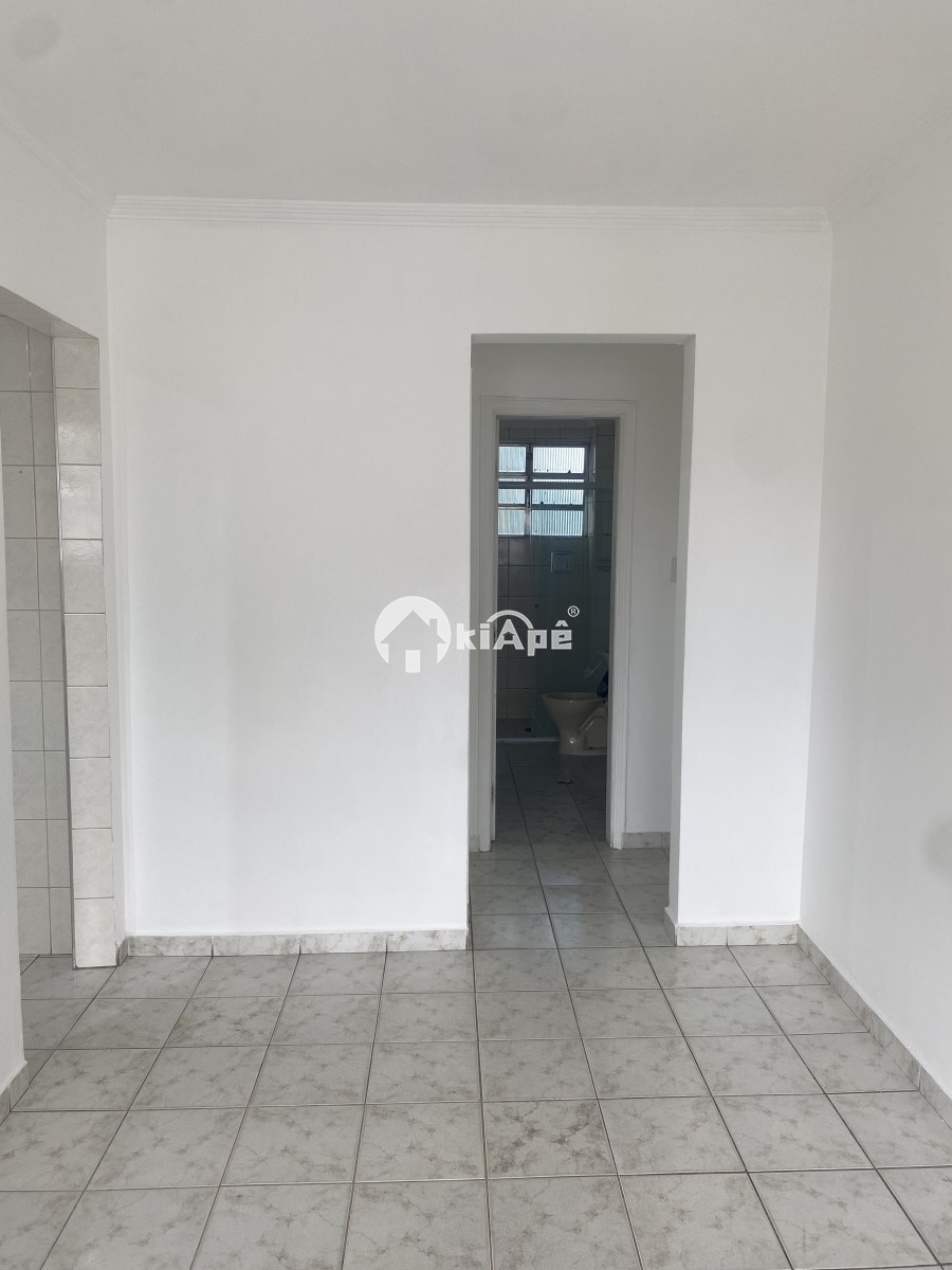 Apartamento para Alugar – 1 Dormitório, Garagem, Vista Parcial para o Mar – Gonzaguinha, São Vicente/SP