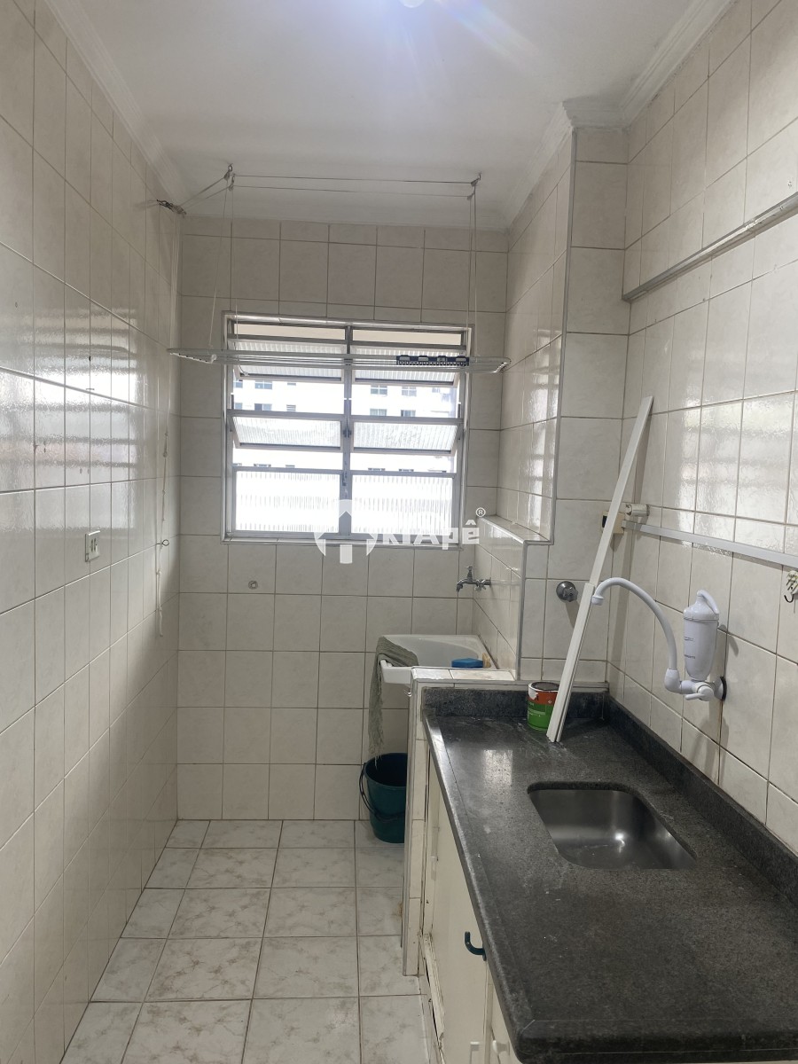 Apartamento para Alugar – 1 Dormitório, Garagem, Vista Parcial para o Mar – Gonzaguinha, São Vicente/SP