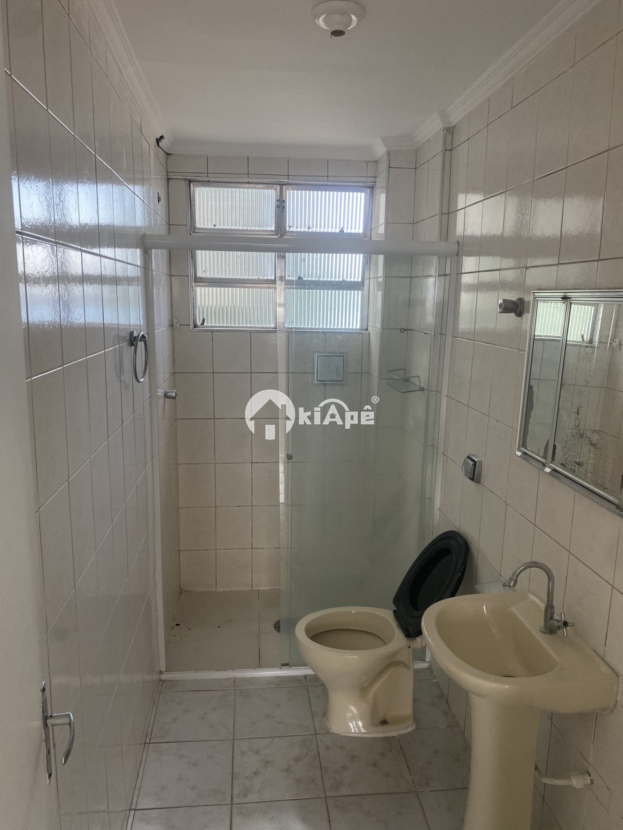 Apartamento para Alugar – 1 Dormitório, Garagem, Vista Parcial para o Mar – Gonzaguinha, São Vicente/SP
