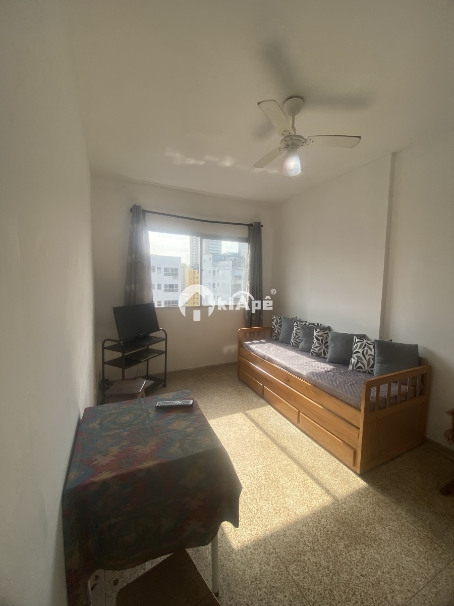 Apartamento à Venda de Frente para o Mar em São Vicente-SP | 1 Quarto | Garagem Garantida | Praia do Gonzaguinha
