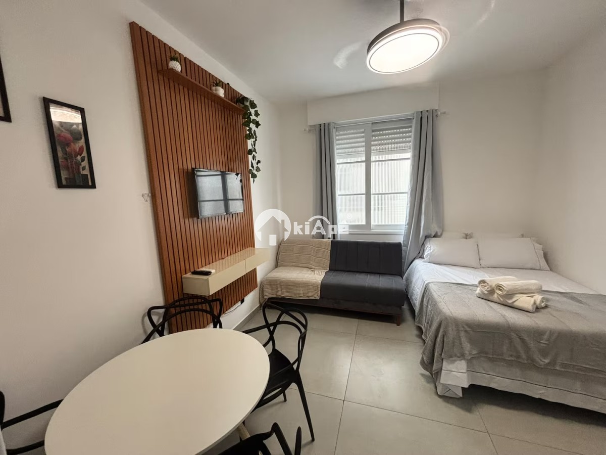 APARTAMENTO KITNET FRENTE MAR À VENDA NO ITARARÉ – SÃO VICENTE | TOTALMENTE REFORMADO E MOBILIADO | PRONTO PARA MORAR