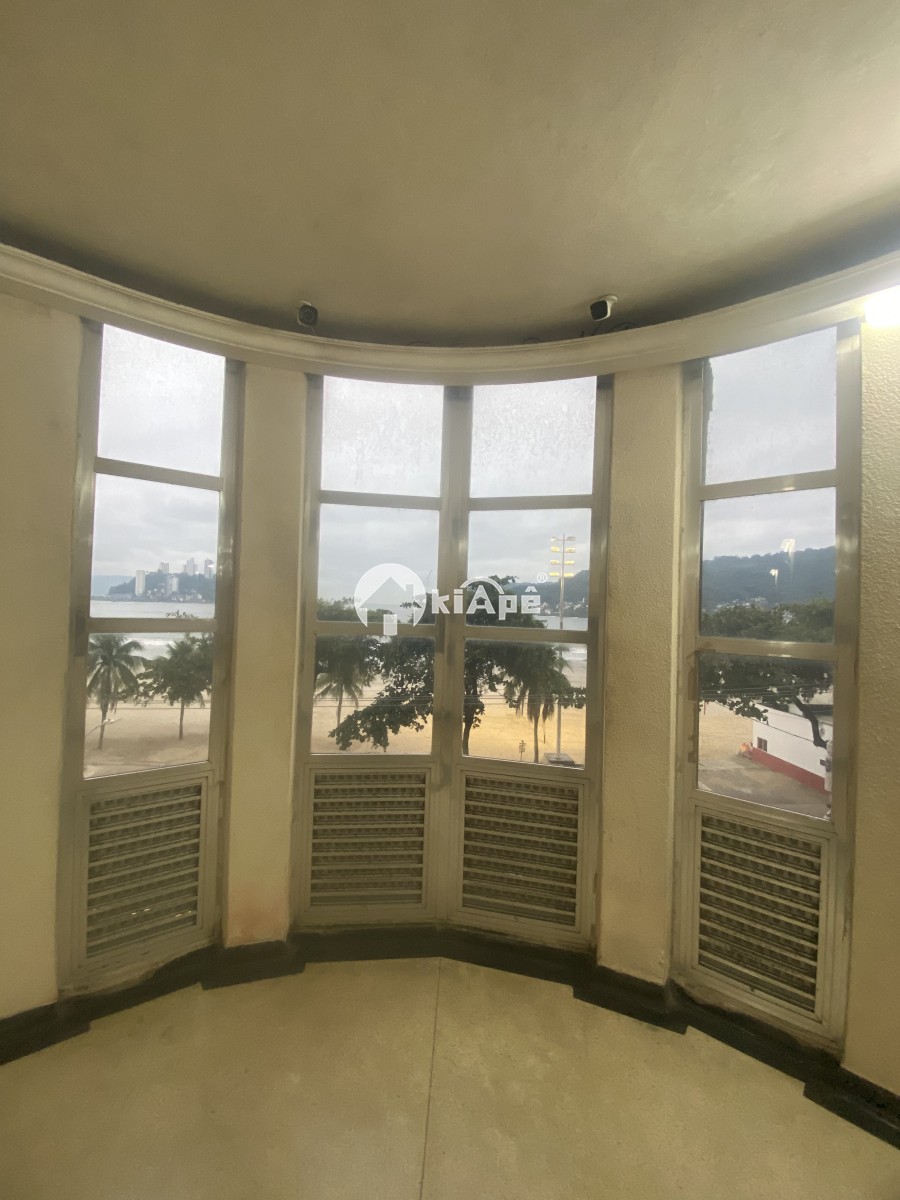 Apartamento Estilo Sala Living à Venda, em Prédio de Frente Para o Mar, com Vista Lateral - Gonzaguinha São Vicente-SP