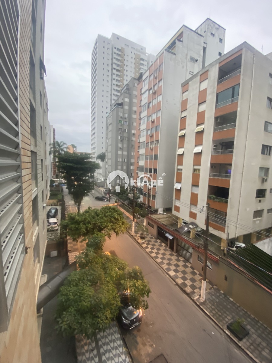 Apartamento Estilo Sala Living à Venda, em Prédio de Frente Para o Mar, com Vista Lateral - Gonzaguinha São Vicente-SP