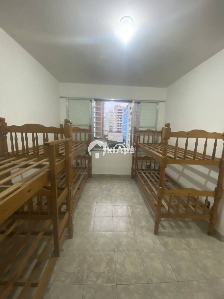 Apartamento Estilo Sala Living à Venda, em Prédio de Frente Para o Mar, com Vista Lateral - Gonzaguinha São Vicente-SP
