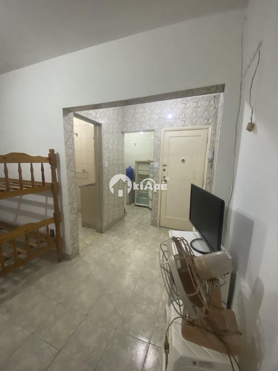 Apartamento Estilo Sala Living à Venda, em Prédio de Frente Para o Mar, com Vista Lateral - Gonzaguinha São Vicente-SP
