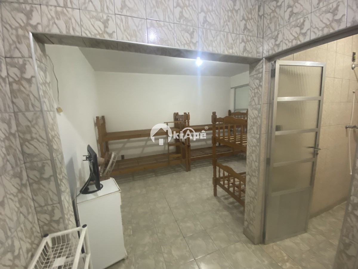 Apartamento Estilo Sala Living à Venda, em Prédio de Frente Para o Mar, com Vista Lateral - Gonzaguinha São Vicente-SP