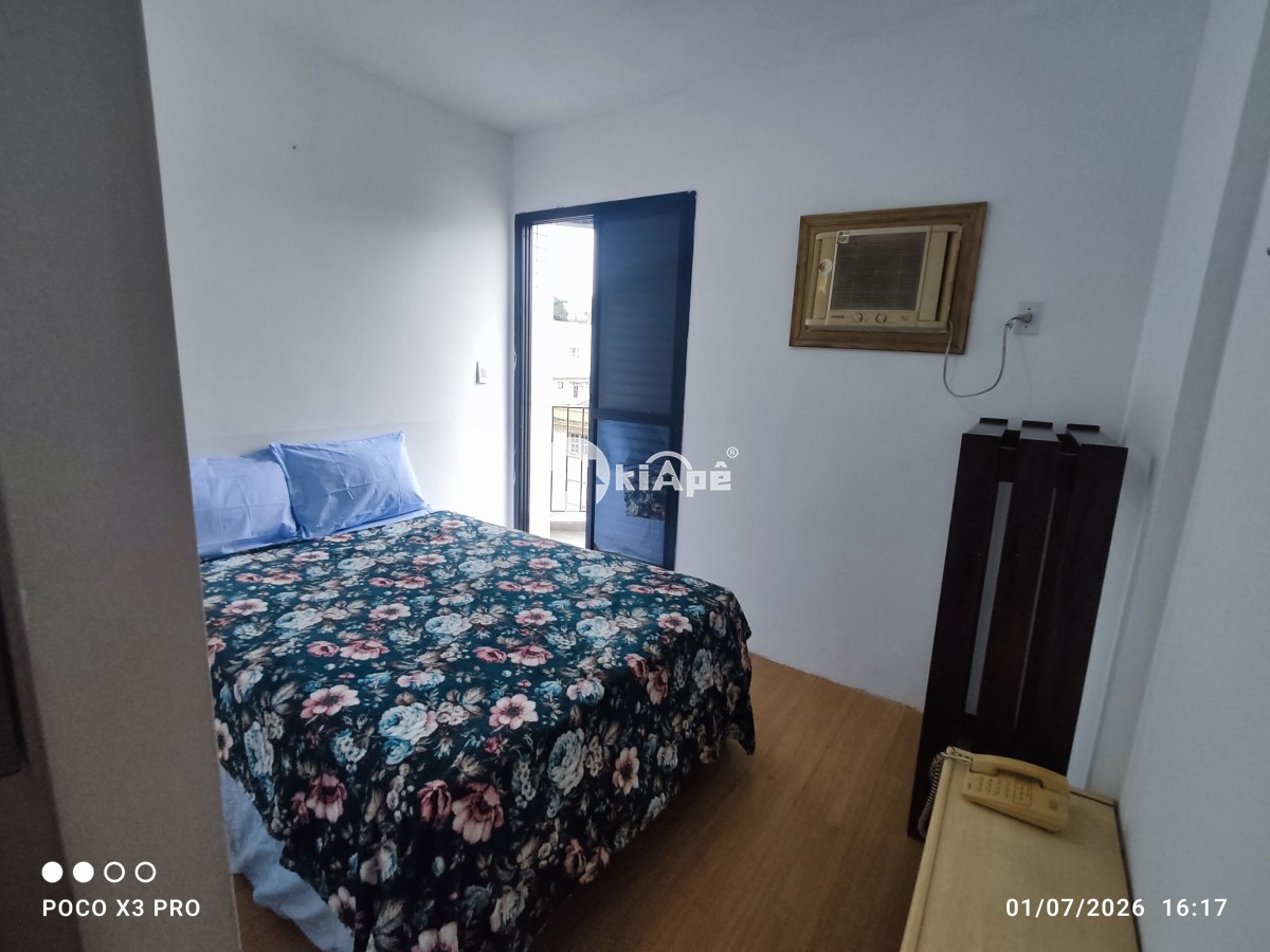 Flat a venda centro de São Vicente 1 Dorm garagem com manobrista