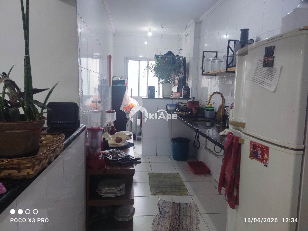 Venda apt 2 Dorm sacada garagem pronto para morar praia grande bairro Guilhermina