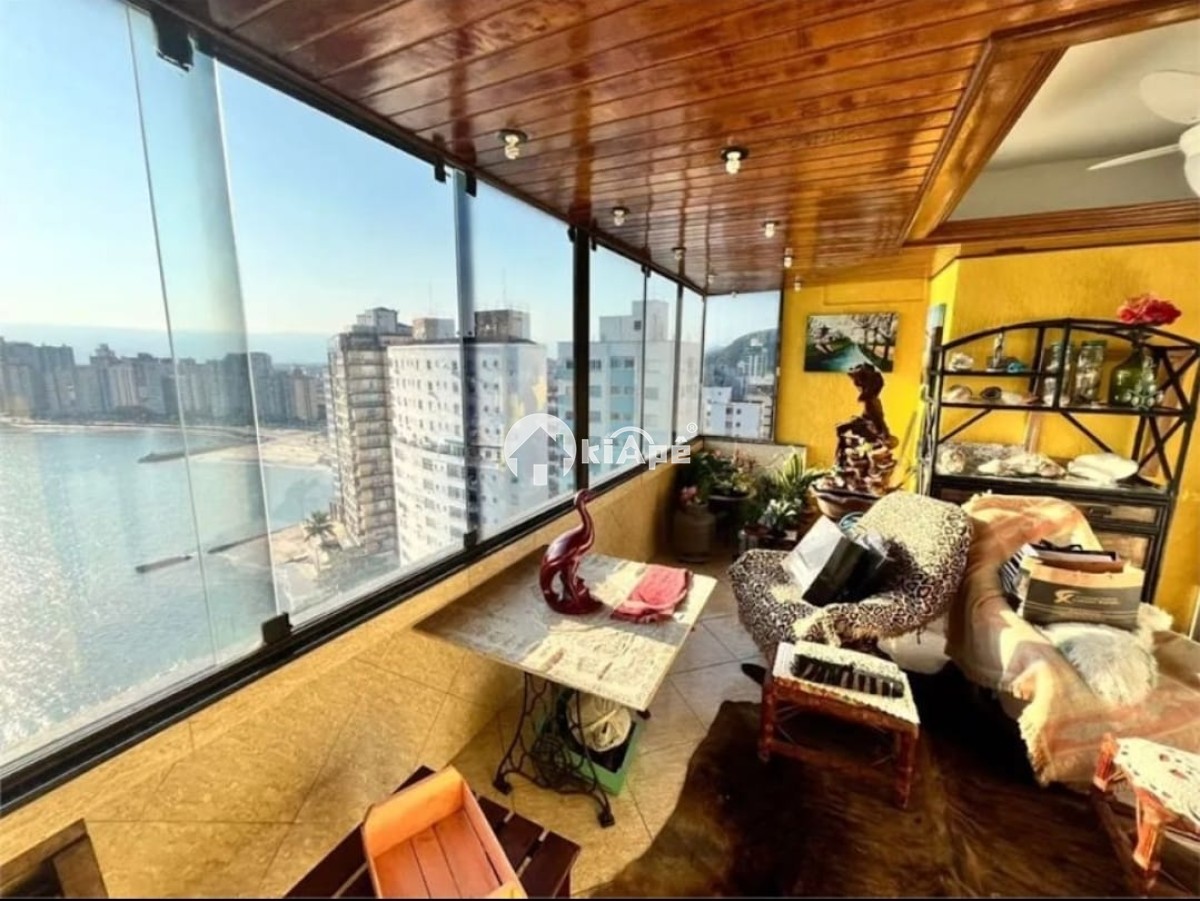 Apartamento à Venda Frente Mar | 3 Dormitórios Sendo Todos Suítes | 120m² | 2 Vagas | Praia do Itararé | São Vicente-SP